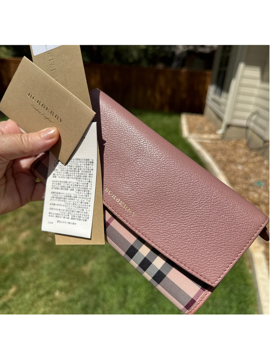 Burberry Handbags - Burberry Pink long wallet with care and purchase cards